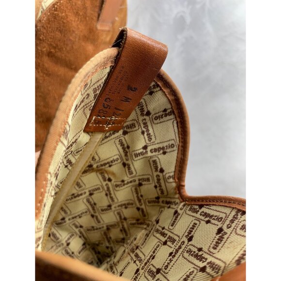 Vintage Original Capezio Brown Leather Suede Cowboy Boots Size 2Medium - Picture 3 of 12